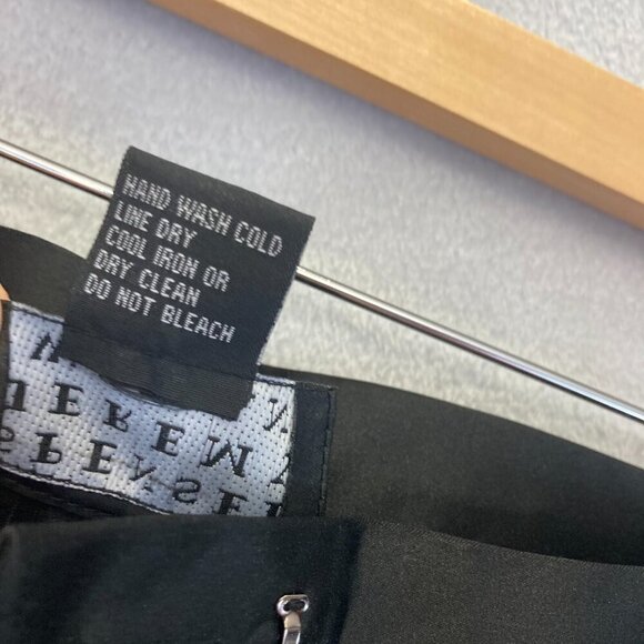 Y2K Spenser Jeremy 16W Black Satin Floral Embroidered Wide Leg Dress Pants Boho - Picture 5 of 15